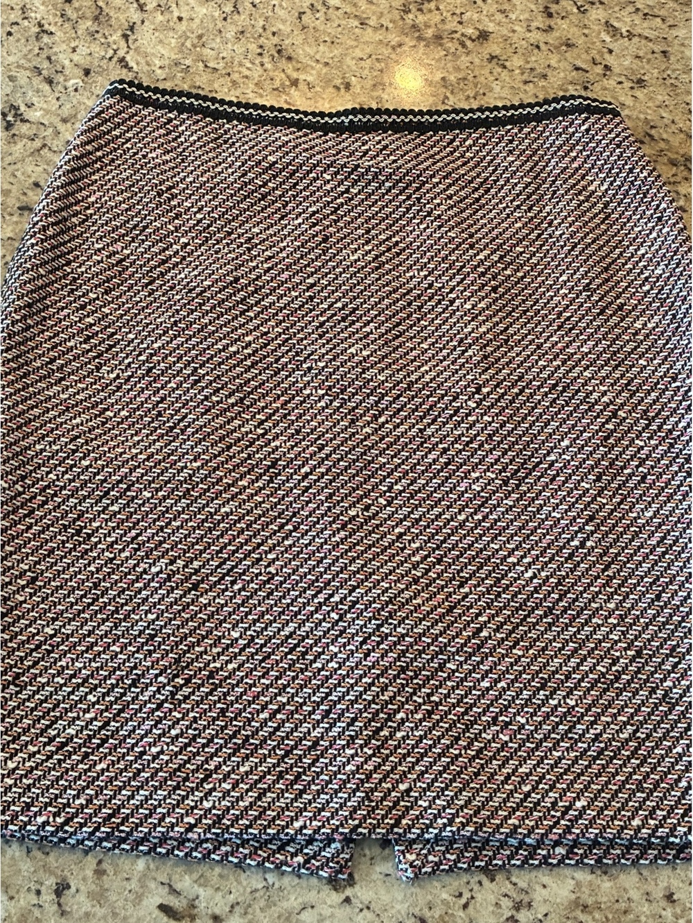Talbots Black Multi Tweed Pencil Skirt Size 14